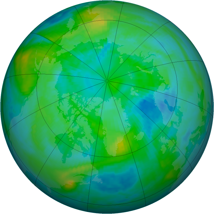 Arctic ozone map for 04 October 1987